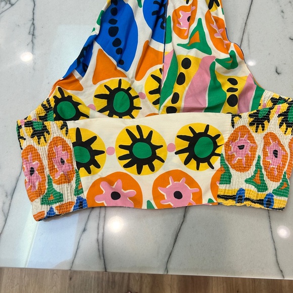 Zara colorful patterned halter crop top - Picture 3 of 4